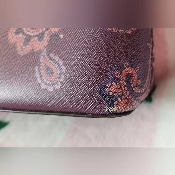 Michael Kors Purple Paisley Makeup Bag - Picture 5 of 12
